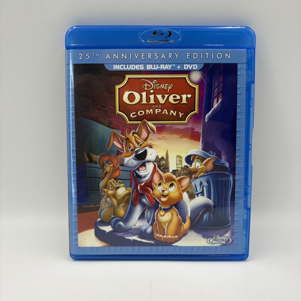 Disney‎ Oliver & Company Blu-ray DVD 25th Anniversary Edition Animated G Movie
